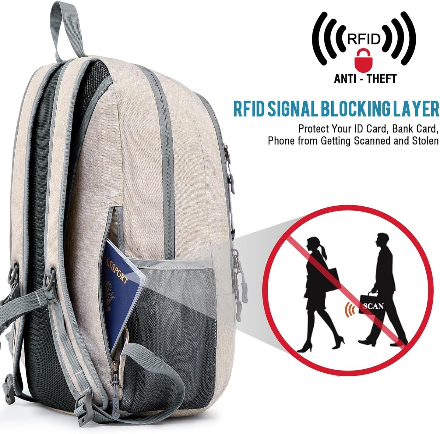 G4Free 12/20L Mini Hiking Daypack, Small Hiking Backpack Compact Outdoor Shoulder Backpack for Travel Cycling