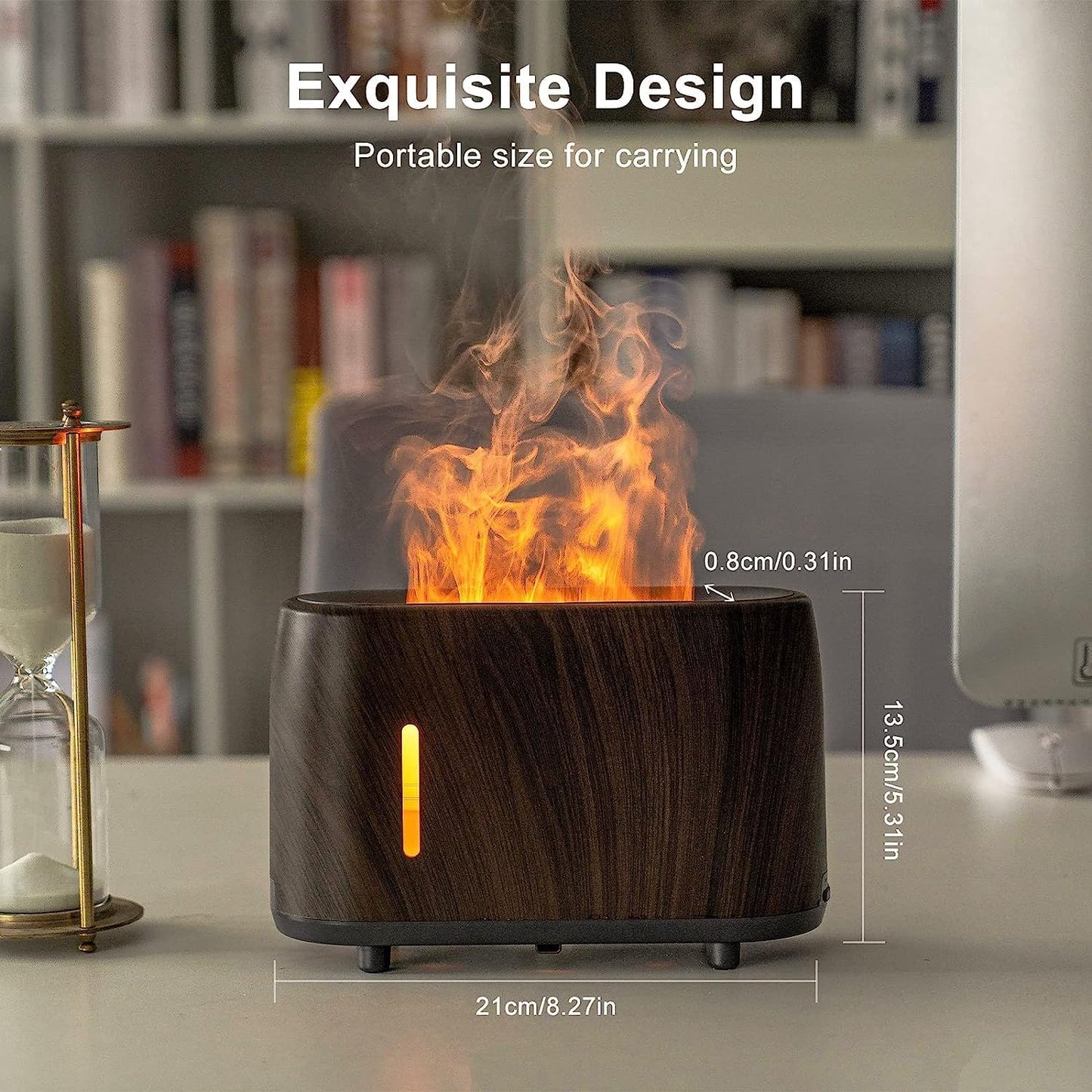 Shiawase Aroma Diffusers, Essential Flame Diffuser, Oil Diffuser Humidifier for Home Rome, Long Lasting USB, Remote Control, 3 Modes
