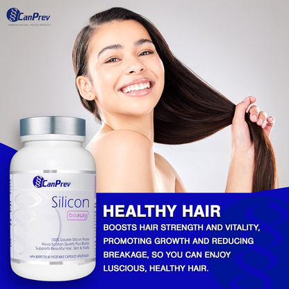 CanPrev - Silicon Beauty, 60 v-caps - Helps to Maintain Healthy Hair, Nail, Mucous Membranes and Skin - Helps to Prevent Biotin Deficiency