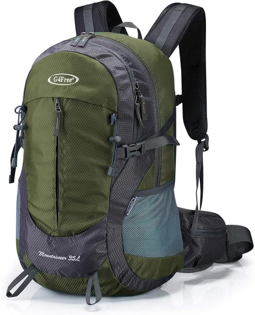G4Free 35L Hiking Backpack Water Resistant Outdoor Sports Travel Daypack Lightweight with Rain Cover for Women Men