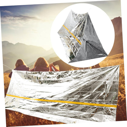 SUPVOX Camping Survival Tent 2pcs Emergency Tube Shelter Waterproof Windproof Tent for Outdoor Adventure