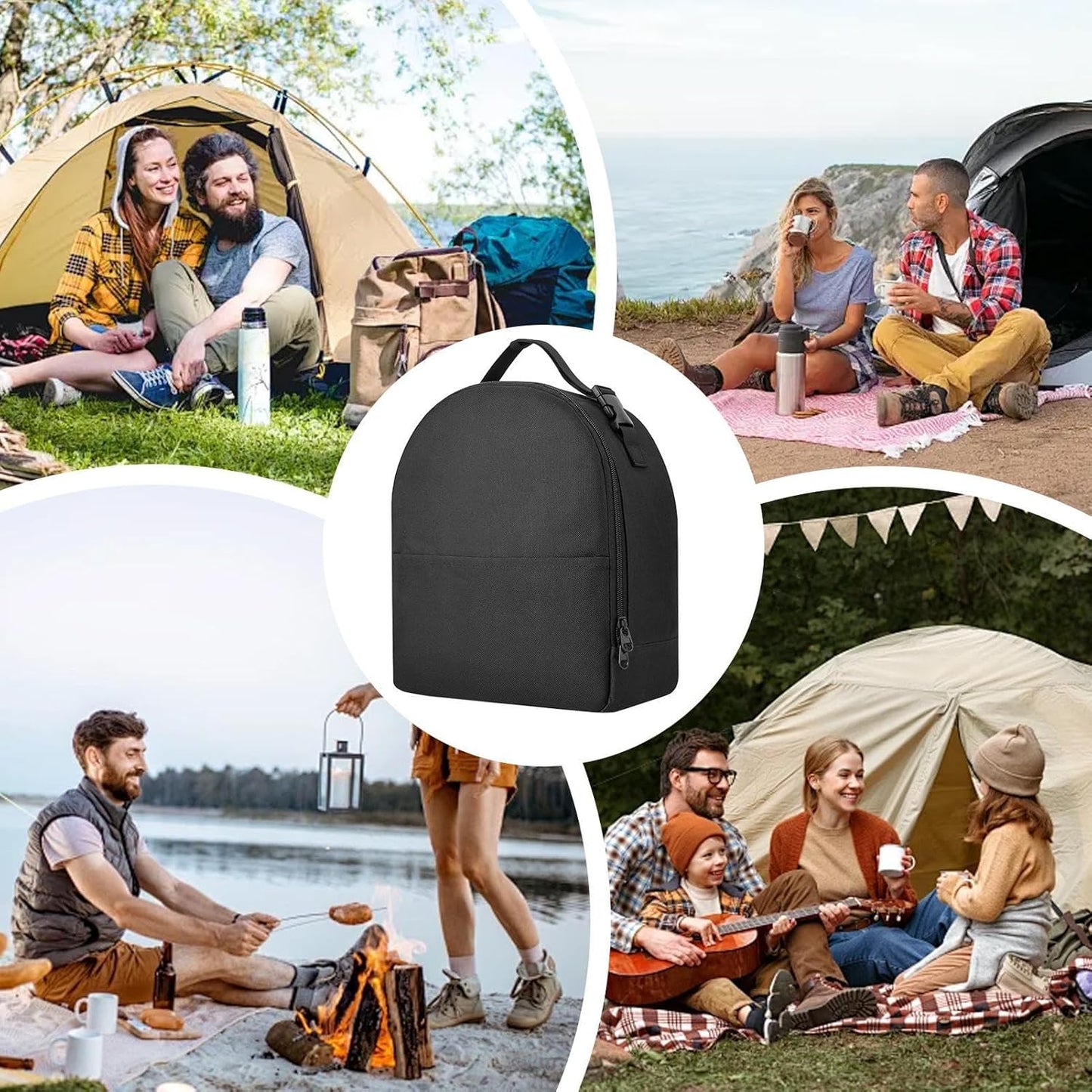 Generico Waterproof Camping Tote, Portable Storage Bag, Lightweight Bags, Compact Organizer Accessories, Ideal for Outside, Picnic, Outdoor Hiking Travel 10.24x5.12x12.2 Inch