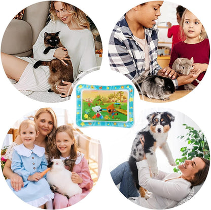 Tappetino Sensoriale Ad Acqua - Lettino Ad Acqua Pieghevole Per Cani,Base Gonfiabile per Gattonamento Rinforzata per Viaggi, Casa e Camera da Letto - Accessorio per Animali Domestici di