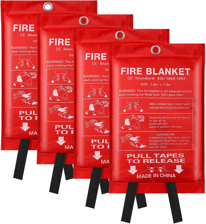 Emergency Fire Blanket for Home and Kitchen - 3.3ft x 3.3ft Fire Extinguishers for The House Prepared Fire Blankets Emergency for Home Hero Fireproof Fire Retardant Blankets Grease Spray Smother