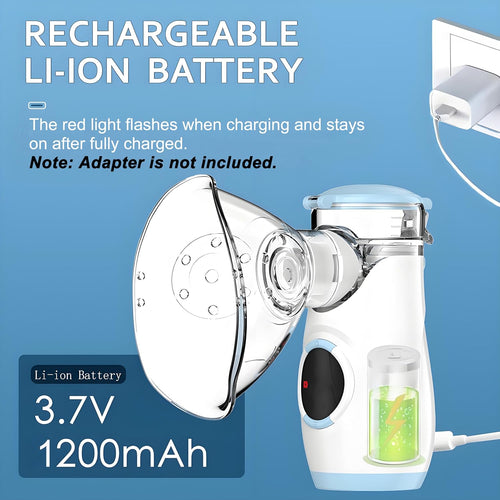 Mesh Nebulizer, Portable Nebulizer with Intuitive LED Interface and Auto-Cleaning, Handheld Nebulizer for Adults Kids