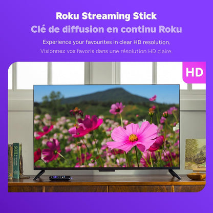 Roku® Streaming Stick™ 2025 - HD Roku Streaming Device for TV with Voice Remote - Free & Live TV