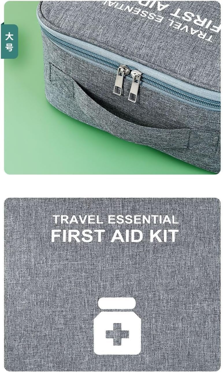 QIUPFGUT Medicine Bag, Empty First Aid Bag, Medicine Package, Emergency Medical Bag, First Aid Kit Portable Travel Medical Bag, red, leisure