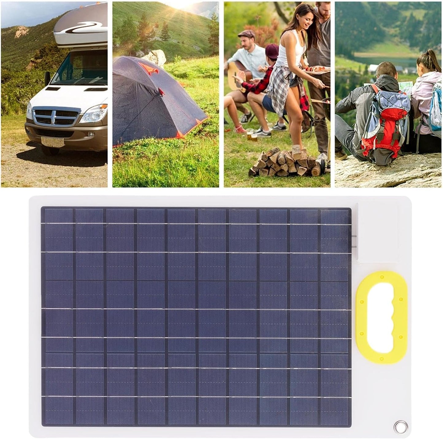 Solar Trickle Charger,30W Solar Panel Power Battery Charger - 12/24V Solar Panel Trickle Charging Kit, Solar Car Battery Charger Maintainer
