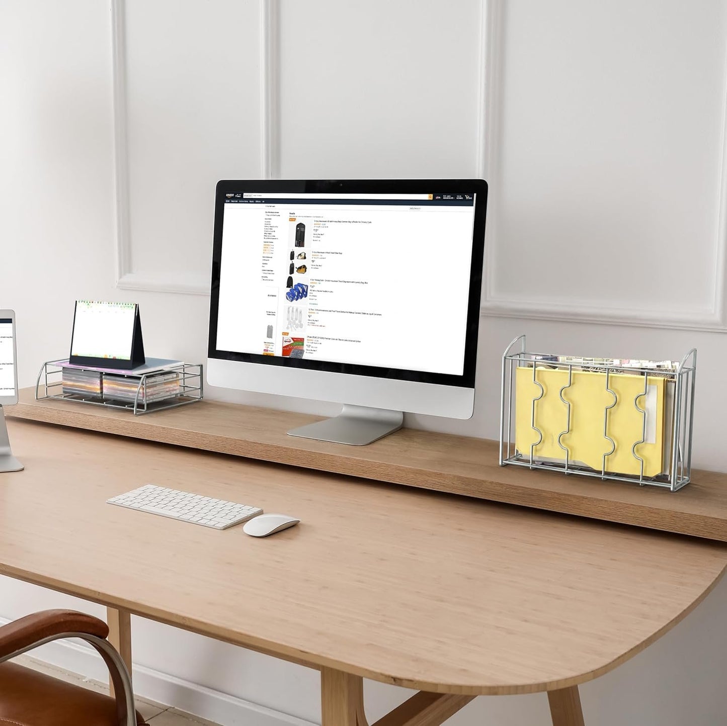 SimpleHouseware Over The Door/Wall Mount Cabinet Organizer Holder, Wire Design, 1 Pack, Silver