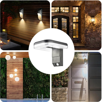 Solar Outdoor Wall Lights, Exterior Smart Sensing Lamps, High Brightness LED Light Fixture, 4.92 x 4.72 inches Compact and Energy-Saving for Patio, Yard, Pathway, Backyard, Garage