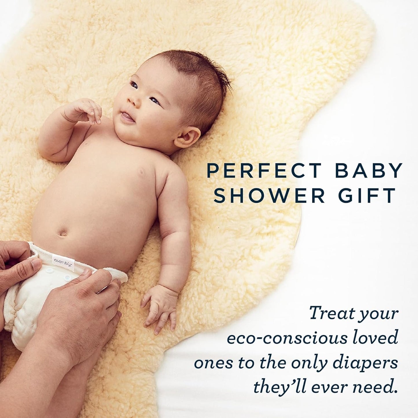 Esembly Cloth Diaper Try-It Kit, Starter Gift Set, Includes 3 Organic, Reusable Diapers Inners, 1 Stylish Outer, Patented Detergent & Wet Bag - Earth-Friendly Diapering, Lattice, Size 1 (7-18lbs)
