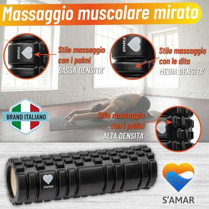 Muscle Massage Roller - Foam Roller Pilates High Density EVA - Muscle Training Roller