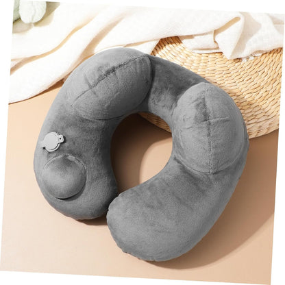 Didiseaon Inflatable U Shaped Travel Pillow Ergonomic Neck Support for Airplane Car Versatile Headrest for Office Home Use Comfortable Travel Essential