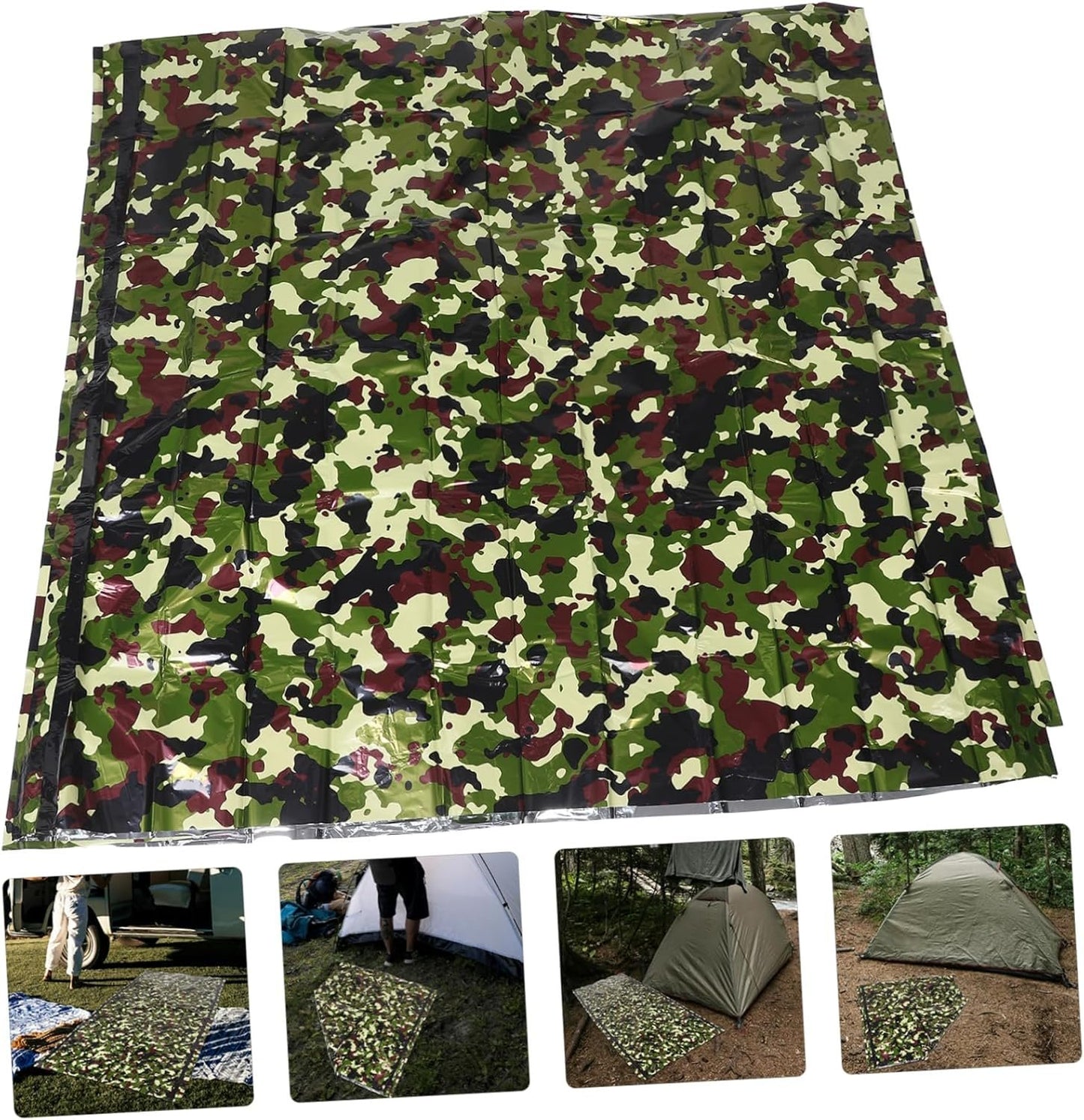 BESPORTBLE Emergency Tent Camping Sleeping Bags SUV Awning Disaster Prevention and Shelter Age Earthquake Emergency Kit Fire Suppression Blanket Thermal Blankets Survival Pe Silver