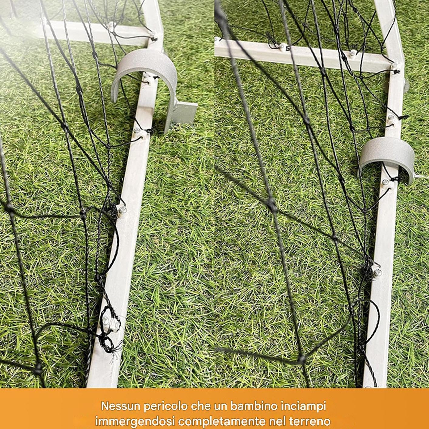 Trampoline Stakes, Metal Ground Anchors, Set of 4 Fixing Anchors for Swing and Winter Foil, Durable Outdoor Equipment Anchoring Tool for Stability and Safety