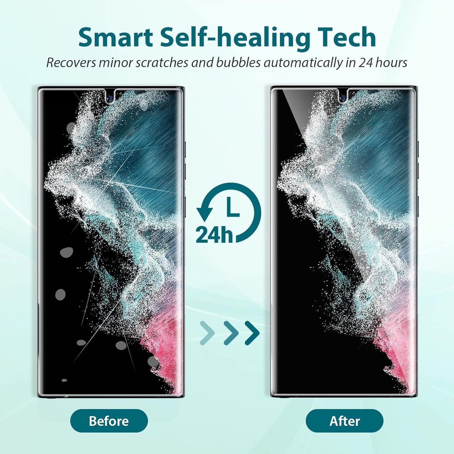 EGV 3 Pack Compatible for Samsung Galaxy S22 Ultra Screen Protector Flexible TPU, Full Coverage, Scratch Resistant, Easy Installation, Case Friendly, Bubble Free