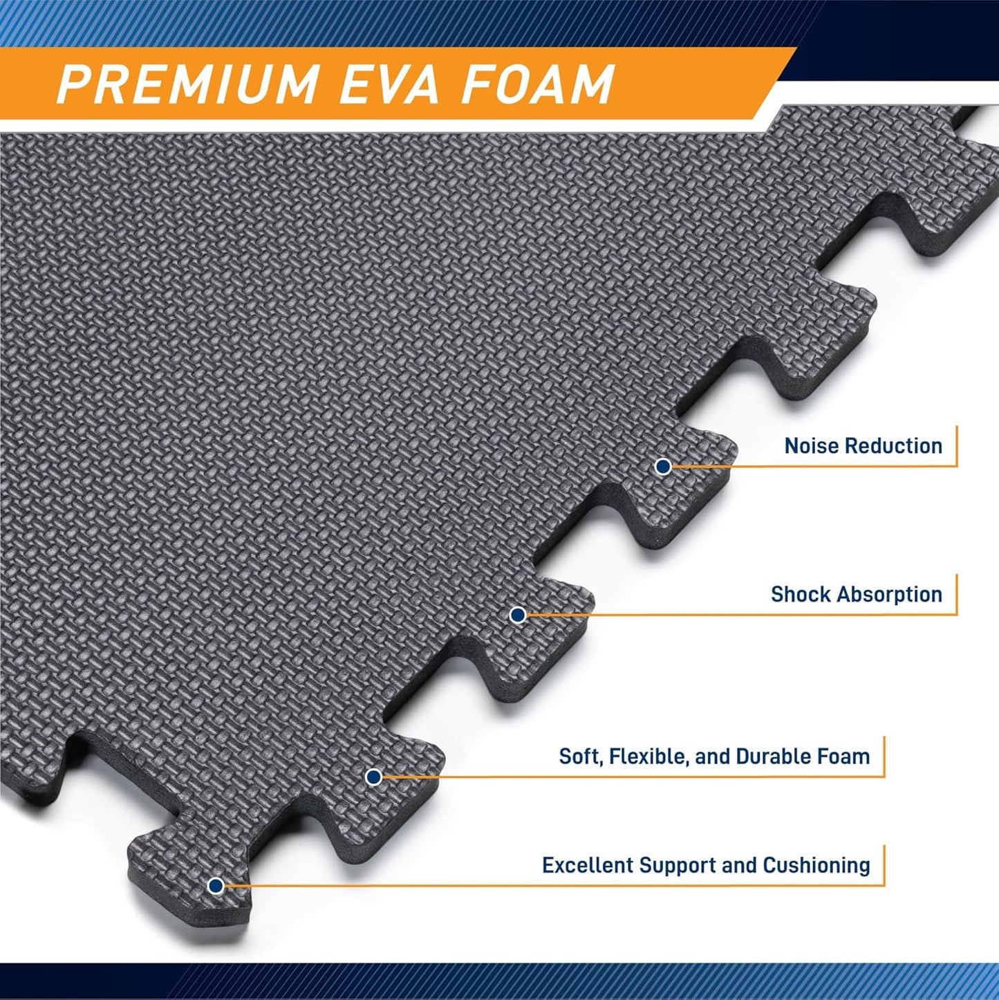 Marcy Interlocking Waterproof Flooring Mat for Exercise Equipment & Accessories