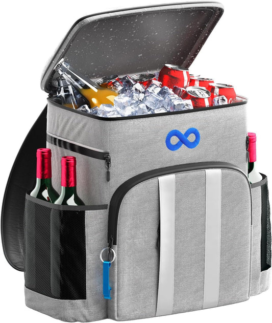 Everlasting Comfort Insulated Cooler Backpack, Leakproof Picnic Bag - Keeps 54 Cans Cold, Food Warm Up to 24 Hours - Picnic Backpack, Camping Accessories for Travel, Beach, Sac Glaciere