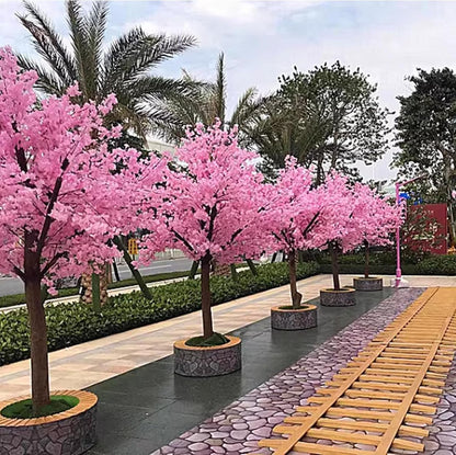 Peach Trees, Fake Trees, Simulation of Cherry Trees, Indoor and Outdoor Wishing Tree Shopping Malls are Decorated with Fake Flowers and Fake Peach Trees 3x3m/9.8x9.8ft