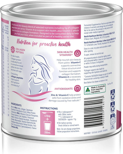 Sustagen Skin Health Nutrition Collagen Powder, Vanilla Flavour, 910g