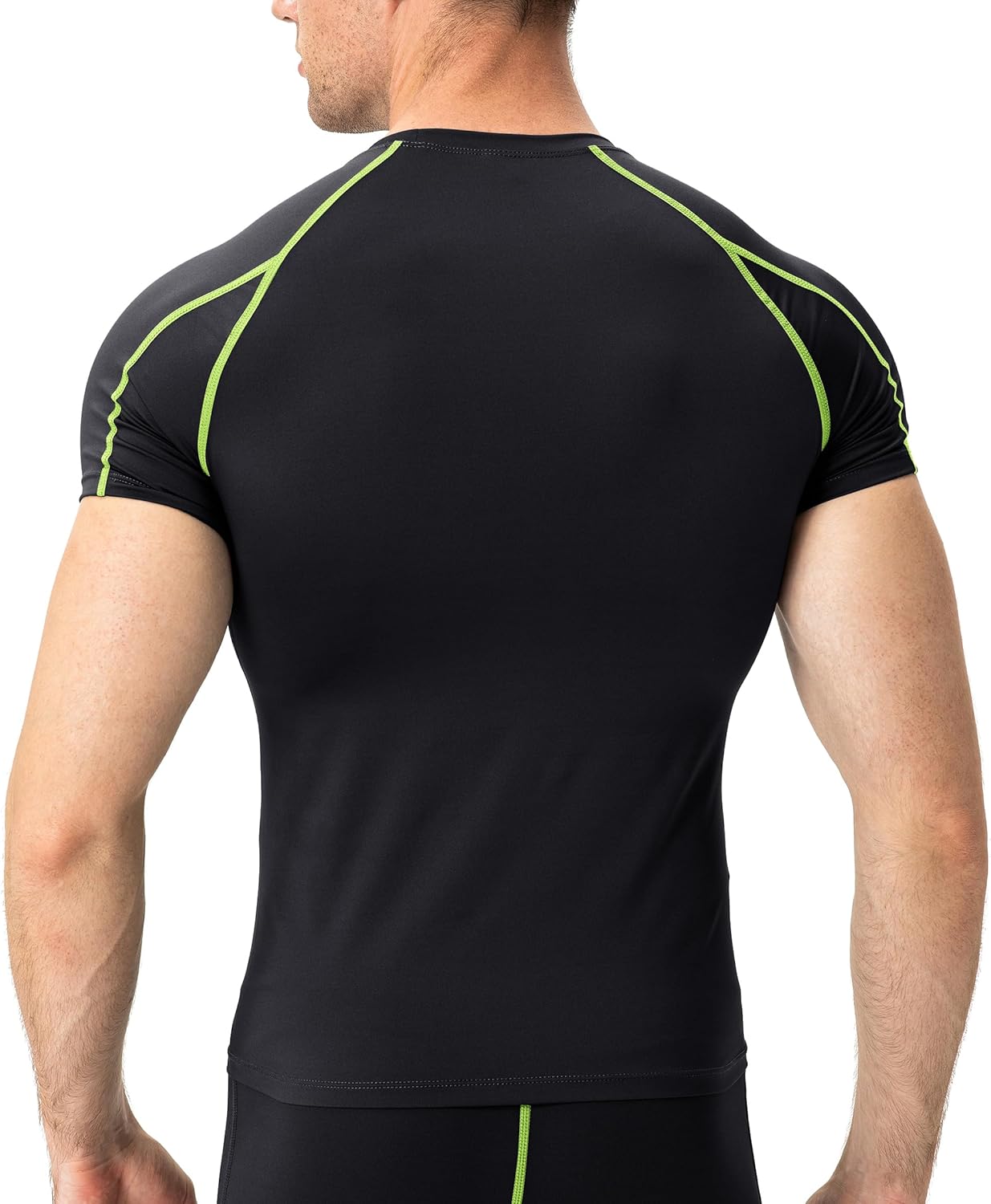 Queerier Mens Compression Baselayer Short Sleeve T Shirts Workout Under Sport Shirt Cool Dry Outdoor Training Tops