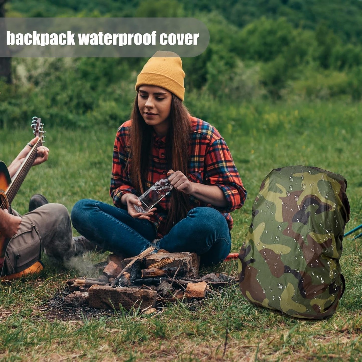 Waterproof Backpack Cover, Travel Daypack Rain Protector, Compact and Portable Shield for Hiking, Camping, and Cycling Gear, Durable Outdoor Backpack Protection