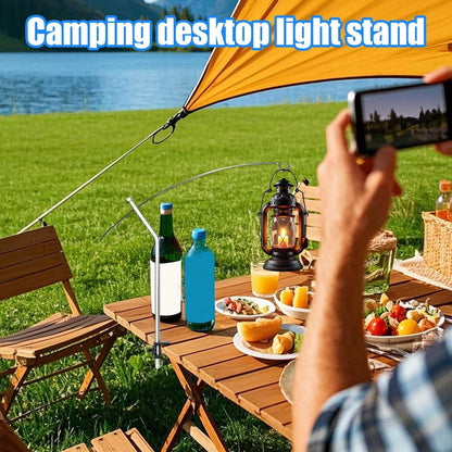 Genérico Lantern Stand, Camping Light Pole, Metal Camping Lantern Stands, Lighting Rack Accessories, Garden Picnic Supplies, Installation Bracket For Backpacking Hiking