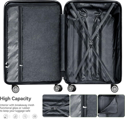 Strenforce 24 Inch Luggage Lightweight Suitcase Travel Luggage with Spinner Wheels TSA Lock,Mint Green