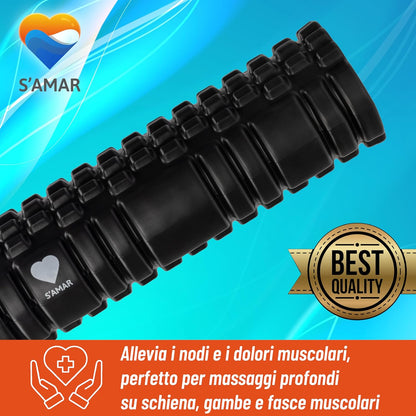 Muscle Massage Roller - Foam Roller Pilates High Density EVA - Muscle Training Roller