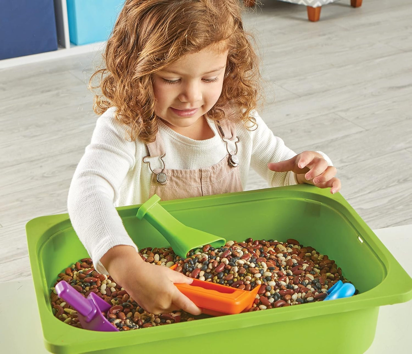 Learning Resources Helping Hands Sensory Scoops, 4 Pieces, Ages 3+, fine Motor Skills, Sensory Toys for Children, Sensory Toys for Toddlers, Sensory bin, Toddler Tool Set
