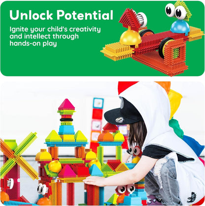 PicassoTiles 120 Piece Hedgehog Interlocking Building Blocks Tiles Construction Toy Set Brush Learning Playset STEAM Toddlers Development Preschool Kindergarten Toys for Kids Boys Girls Age 3+ PTB120