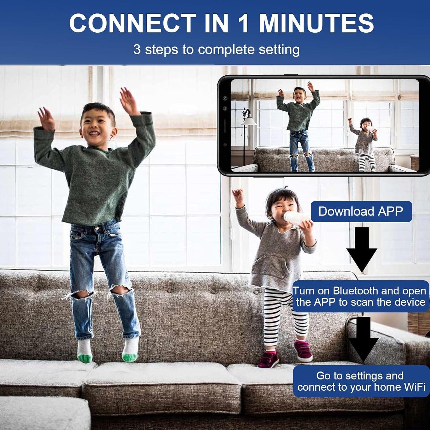 3 Pack Hidden Spy Camera, WiFi Mini HD 1080P Wireless Camera for Home Office Security, Small Nanny Cam with Motion Sensor Night Vision, APP Control Camera for Baby, Pets(Video Only)