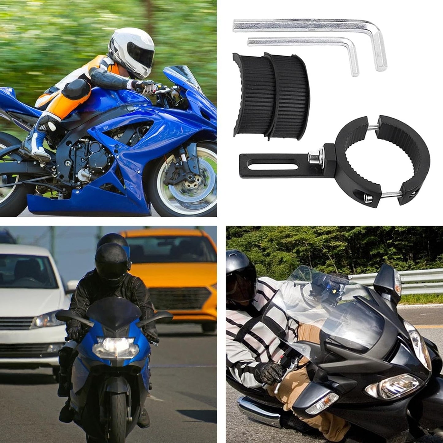 Generico Motorcycle Light Bracket, Spotlight Mount, Lightweight Headlamp Holder Design, Lighting Support Accessory, Ideal for Adventure, Road Riding, Night Travel, Outdoor Use, 2.44 inches
