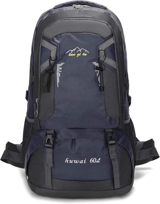 Mxaeyar 60L Hiking Backpack,Waterproof Travel Backpack,Lightweight Camping Rucksack with Machine Washable Design,Unisex Trekking Bag for Outdoor Adventures, Cycling, Daily Use