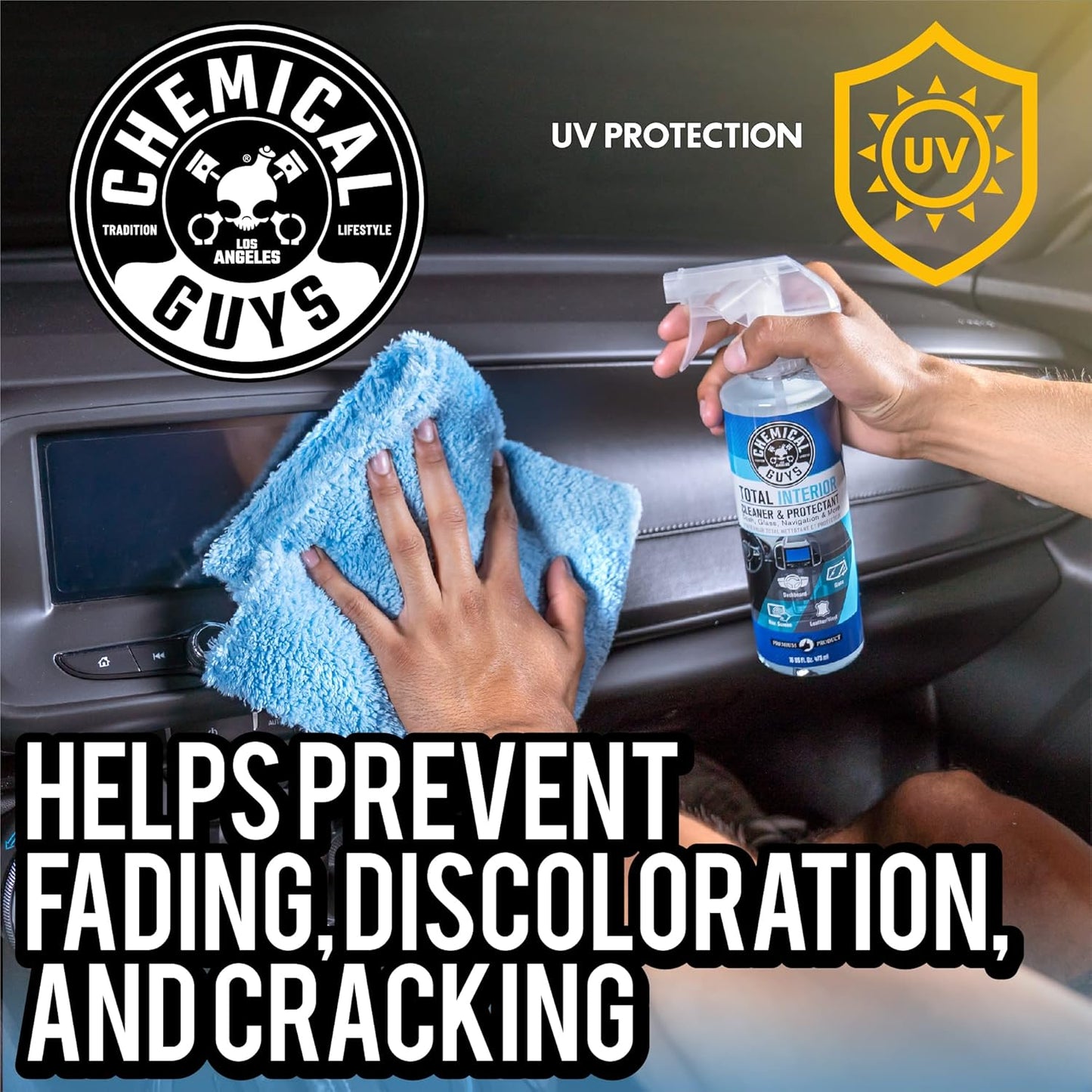 Chemical Guys Total Interior Cleaner & Protectant, Safe for Cars, Trucks, SUVs, Motorcycles, RVs & More, 473 ml