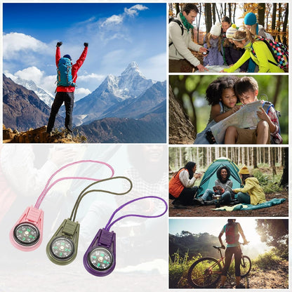 PATIKIL Mini Survival Compass, 50 Pack Button Compass Bulk Kit for Outdoor Hiking Camping Travelling Party