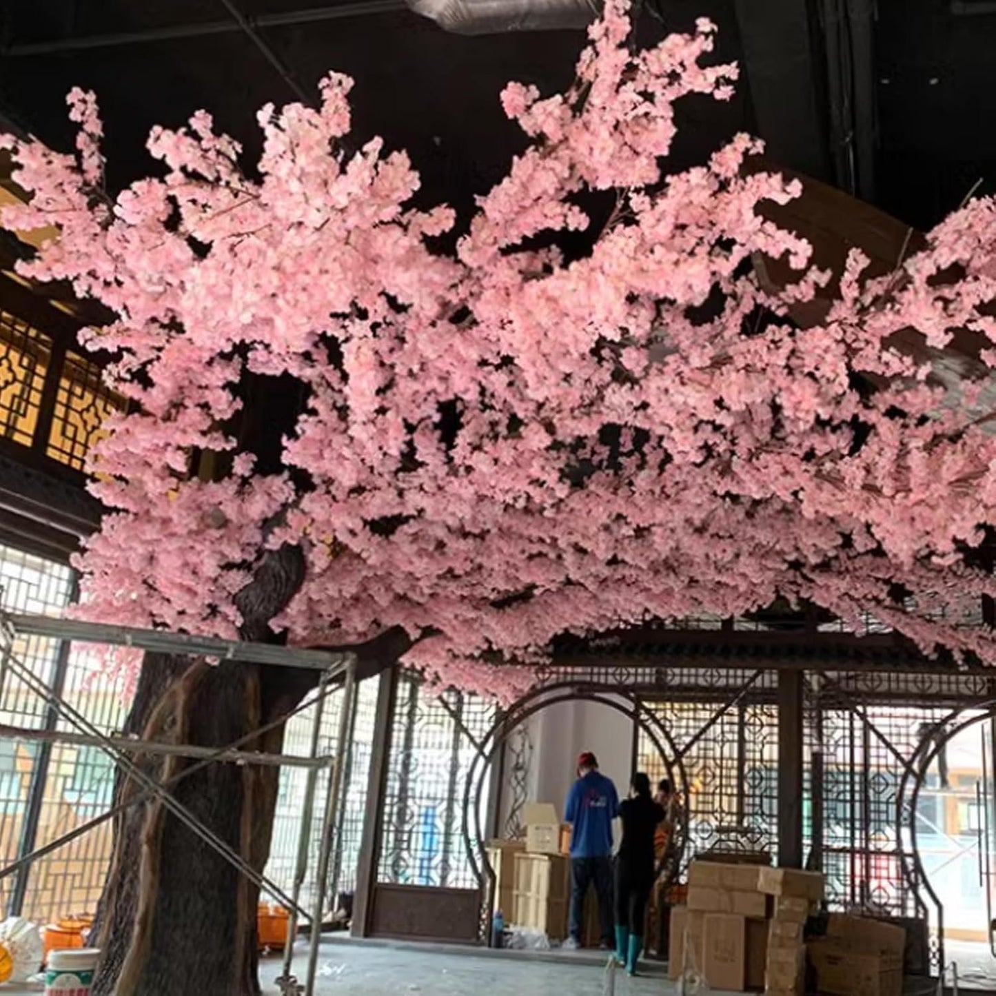 Peach Trees, Fake Trees, Simulation of Cherry Trees, Indoor and Outdoor Wishing Tree Shopping Malls are Decorated with Fake Flowers and Fake Peach Trees 3x3m/9.8x9.8ft