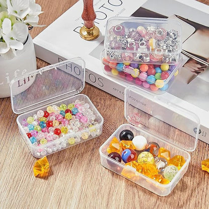 12 Pcs Small Clear Organizer Storage Containers,Mini Storage Containers Box with Lid,for Storage of Small Items, Crafts, Jewelry, and Other Small Items(2.5 x 1.7 x 0.8 Inches)