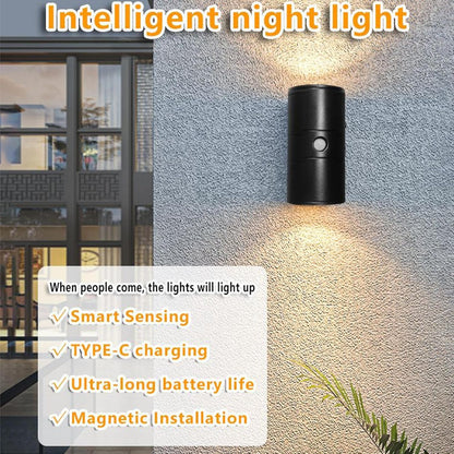 Generico Magnetic Wall Light, Rechargeable Motion Sensor Light, Smart Lamp for Home Decor, Modern 1200mAh Indoor, Entryway Living Room Bathroom Cabinet Closet Lighting