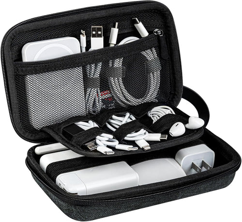 JETech Travel Accessories Organizer Case, Portable Electronic Pouch Gadget Bag for MacBook Power Adapter, Cable, Stylus Pen, SD Card, Charger, Mouse, Power Bank, USB Flash Drive