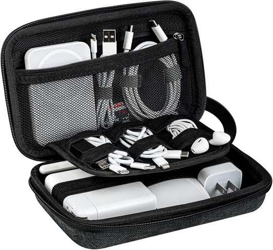 JETech Travel Accessories Organizer Case, Portable Electronic Pouch Gadget Bag for MacBook Power Adapter, Cable, Stylus Pen, SD Card, Charger, Mouse, Power Bank, USB Flash Drive