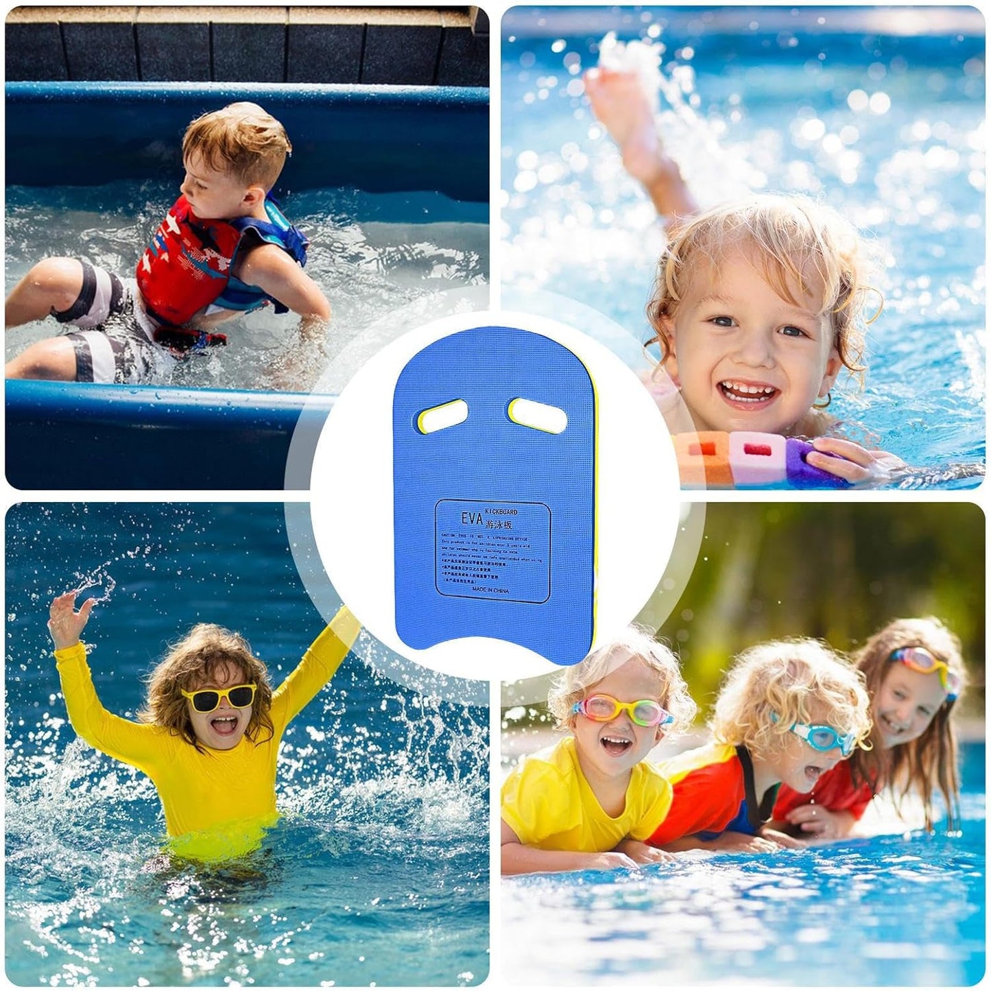 U-Shape Swimming Board, Safety Training Device, 17.72x11.42in Non-Slip Flotation Equipment, Water Exercise Fitness Gear, Swim Learning Aid for Beach and Pool Workout Tool