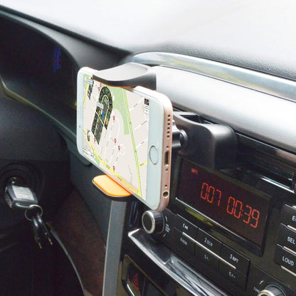 ipow Universal Adjustable Car Smartphone Holder CD Slot Mobile Phone Holder, 360° Rotation, Compatible with All Smartphone Phones iPhone Xs 8 Xiaomi Redmi LG Huawei P9 P10
