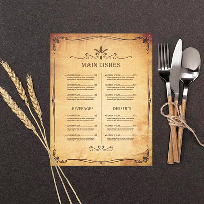 Acidea 100 Sheets Vintage Stationery Paper, 120GSM Thicker A4 Vintage Double Side Printing Papers, Antique Textured Looking Letterhead Paper for Resume, Diploma, Writing, Certificates