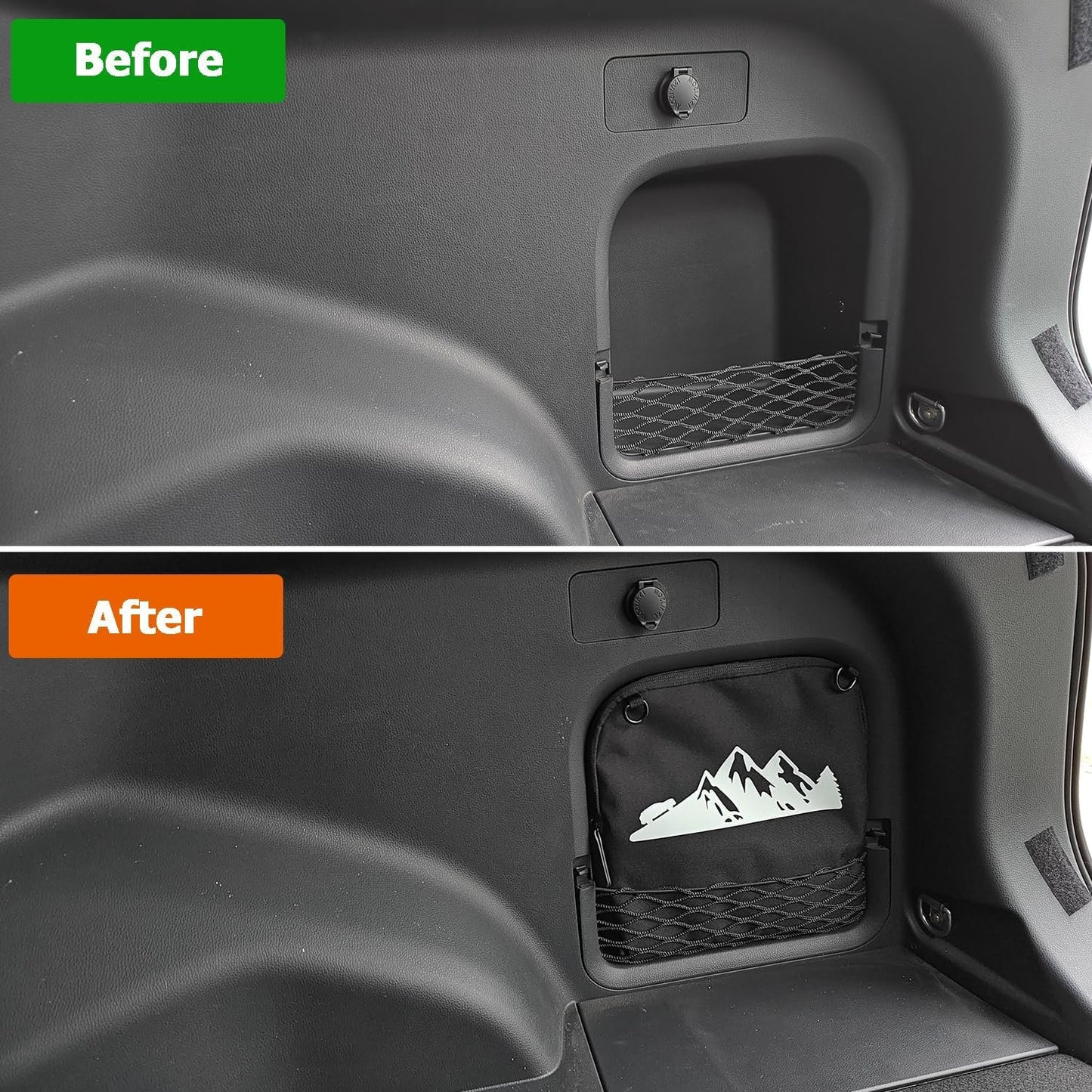 TulinTulin Trunk Upgrade, Trunk Organizer Pocket Multifunction Backpack, Trunk Cubby Storage bag，Cargo side pocket For Toyota Rav4 2025 2024 2023 2022 2021 2020 2019 Black, 1 pc