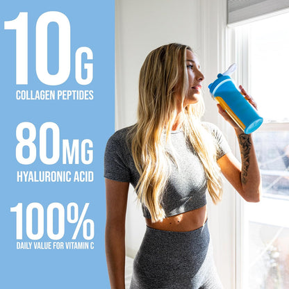 Rule1 R1 Collagen Peptides Hair Skin Nail & Joint Support Supplement 336 g, Peach Mango (28 Servings)
