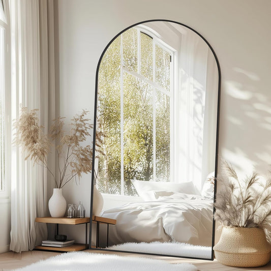Antok Full Length Mirror, 44"x88" Oversized Floor Mirror for Bedroom, Living Room Cloakroom, Black