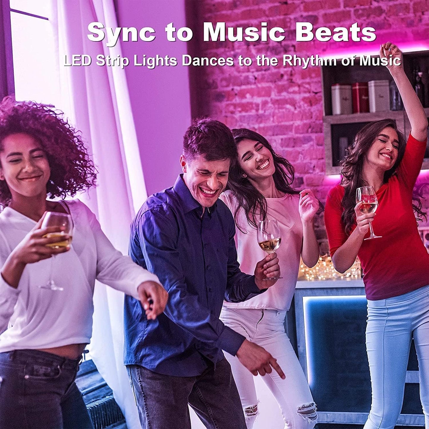 Cozylady WiFi LED Strip Lights 15m(2rolls of 7.5m), Smart RGB Light Strips Compatible with Alexa, Google Home, APP Control,Music Sync RGB Lights for Bedroom Children's Room Party Decor Gift