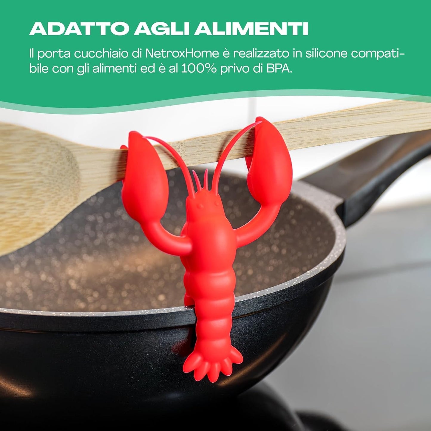 Netrox - Kitchen Ladle Holder - BFA Free for Food and Heat Resistant up to 230 °C - Fun Gift - Mestoo Utensil Rest Otti Spatula Stani Special Spoon Holders Gadget Spoon