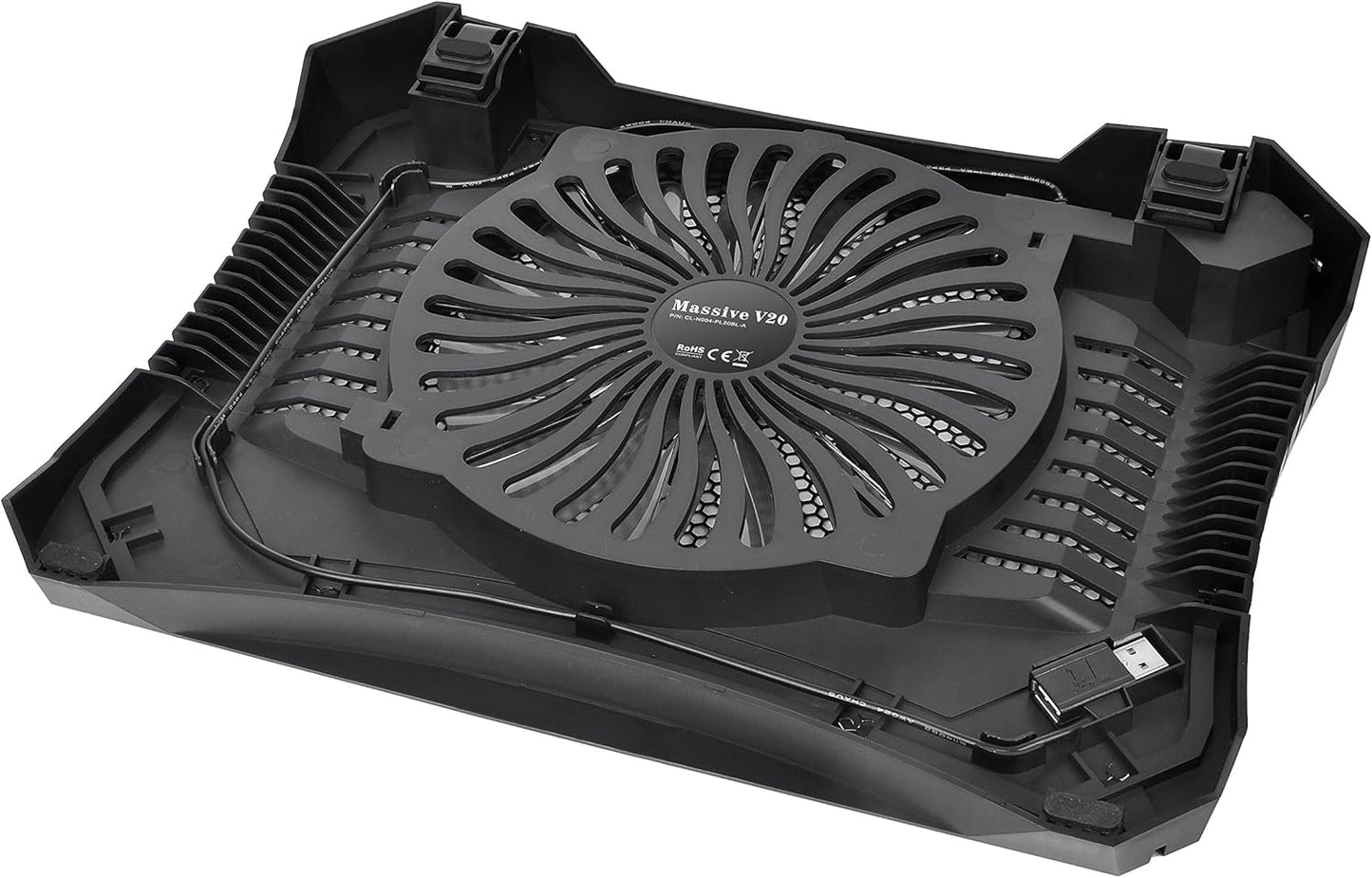 Thermaltake Massive V20 200MM 800RPM Notebook Cooler Fan - Black
